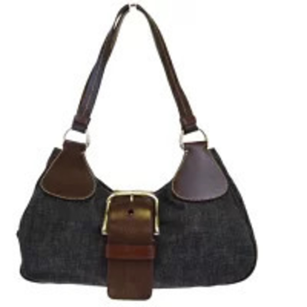 Prada Denim Moon shoulder bag brown leather